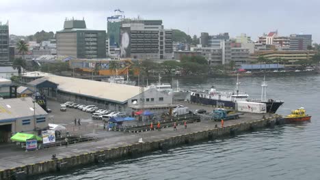 Fidschi-Suva-Nähert-Sich-Dem-Dock
