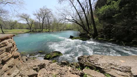 Missouri-Current-River-At-Big-Spring-With-Rock-Ledge