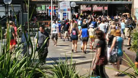 Australien-Sydney-Menschenmenge-Zu-Fuß-Zeitraffer