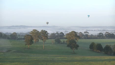 Australien-Yarra-Valley-Morgen-Vier-Ballons-Zoomen