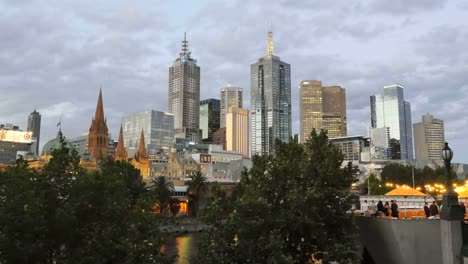 Australien-Melbourne-Abendskyline