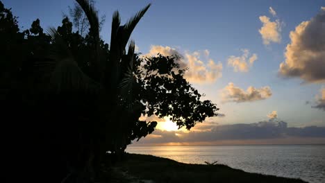 Aitutaki-Sunset-Framed-With-Trees
