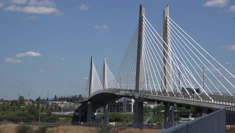 Vista-De-Puente-De-Cruce-De-Oregon-Portland-Tilikum