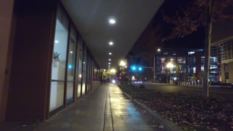 Oregon-Eugene-Going-Down-Night-Sidewalk
