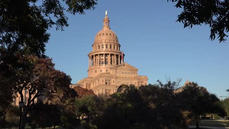 Texas-Austin-Capitol-Dome-With-Tree-Frame