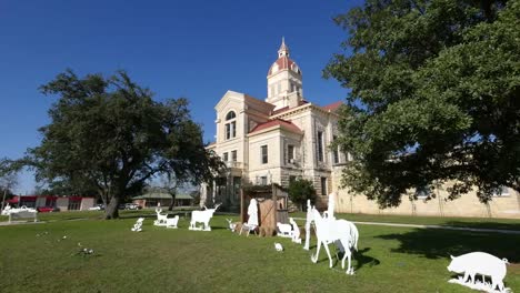 Texas-Bandera-Gerichtsgebäude-Und-Weihnachtsszene
