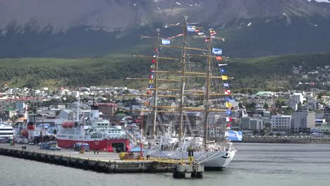 Argentina-Ushuaia-Zooms-From-Ships-At-Dock