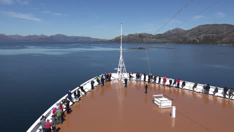 Chile-Passengers-Watch-The-Sights-From-Bow-Of-Ship-Time-Lapse
