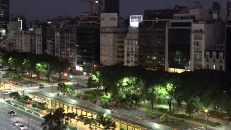 Argentinien-Buenos-Aires-Nachtverkehr-Nach-Oben-Kippen
