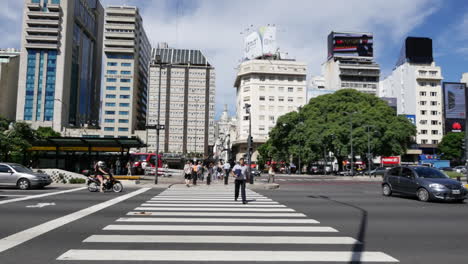 Argentina-Buenos-Aires-Pedestrian-Crosswalk-Zooms-In