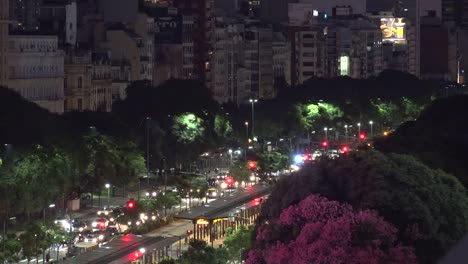 Argentina-Buenos-Aires-Traffic-At-Night