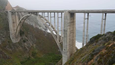 California-Big-Sur-Bixby-Bridge-Close-With-Cars