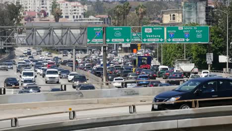 California-Los-Angeles-Busy-Highway-Moving-Towards-Camera
