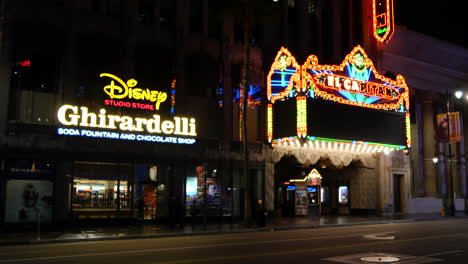 California-Los-Angeles-Theater-Next-To-Candy-Shop-At-Night