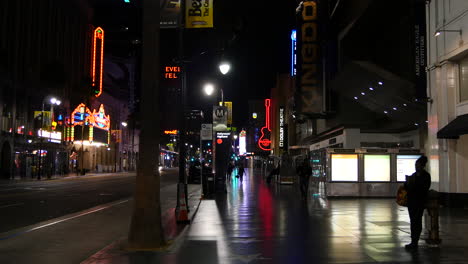 California-Los-Angeles-View-Of-Hollywood-Boulevard-At-Night
