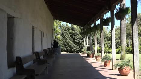 California-Mission-Soledad-Colonnade-With-Person