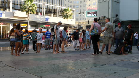 Los-Angeles-Crowds-Gather-Around-The-Hollywood-Walk-Of-Fame