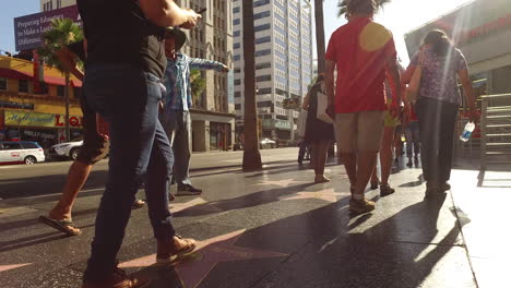 Los-Angeles-Walking-Into-Sun-On-The-Hollywood-Walk-Of-Fame