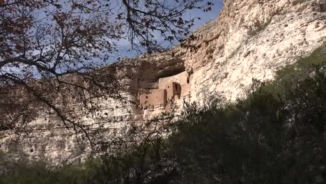 Arizona-Montezuma-Castle-Framed-With-Leaves-Zoom-Out