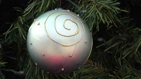 Christmas-Ball-Silver-With-Pink-Reflections