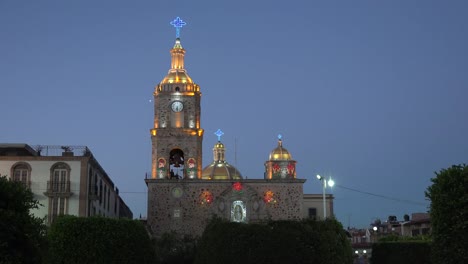 Mexico-Arandas-Church-With-Lights-At-Night