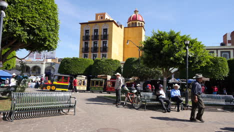 Mexico-Arandas-Plaza-With-Small-Train