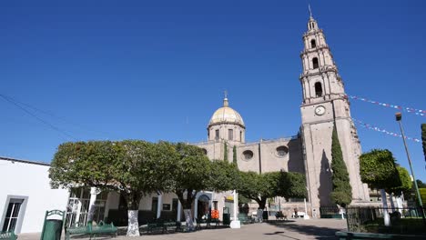 Mexico-Santa-Maria-Church-Tower-Side-View