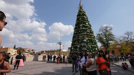 Mexiko-Dolores-Hidalgo-Menschen-Und-Weihnachtsbaum