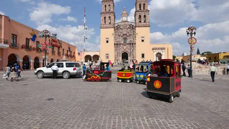 Mexico-Dolores-Hidalgo-Toy-Train-And-Church