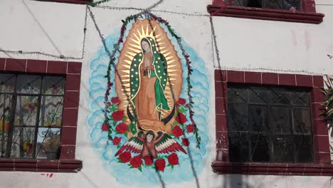 Mexico-San-Miguel-Virgin-Of-Guadalupe-On-House-Wall