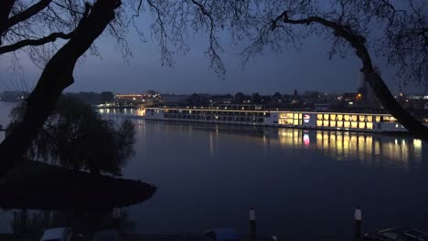 Netherlands-Lights-On-River-Cruse-Boat