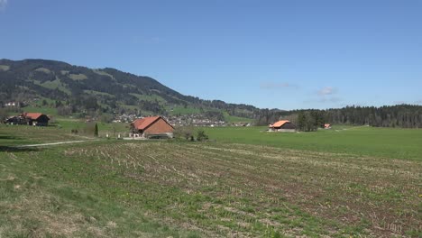 Switzerland-La-Gruyere-Farmhouses-In-Countryside
