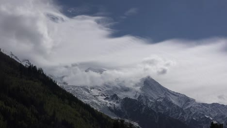 Frankreich-Mont-Blanc-Blatt-Wolke-Zeitraffer