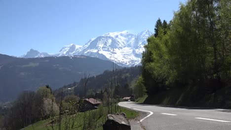 Frankreich-Verkehr-Und-Mont-Blanc-Zoomen