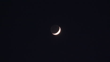Moon-Crescent-In-Black-Sky