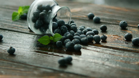 Blueberry-scattering-from-glass-jug-