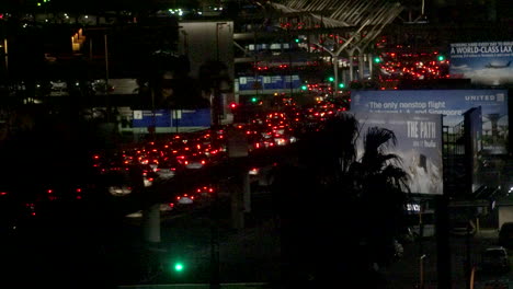 California-tail-lights-at-night-in-LA