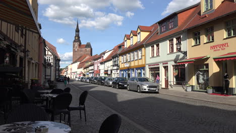 Germany-Tangermunde-view-of-street-with-person