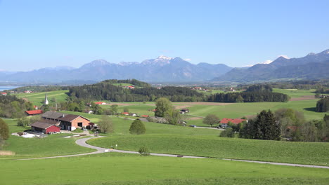 Germany-view-toward-the-Alps-from-Rimsting-zoom-out