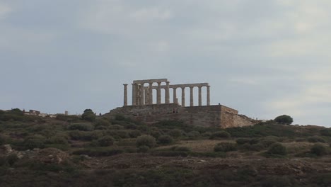 Griechische-Antiquitäten-Zoomt-Zu-Poseidons-Tempel
