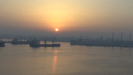 Alexandra-ägypten-Sonnenaufgang-Zoomt-Auf-Schiffe