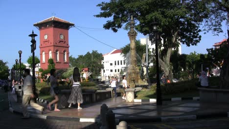 Malacca-Dutch-tower-with-fountain