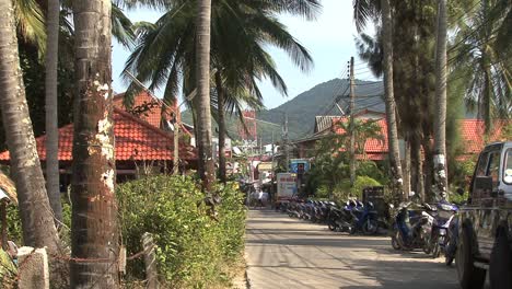 Thailand-Kho-Samui-road-with-palms