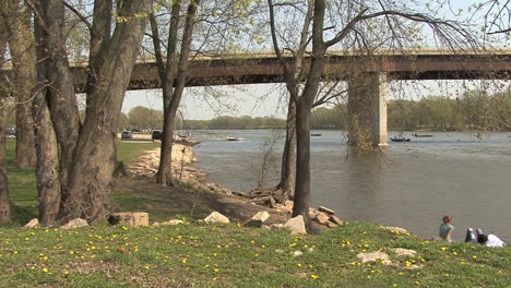 Bridge-on-Illinois-river-in-spring