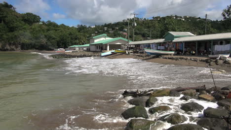 St-Lucia-fishing-village-waves-and-rocks