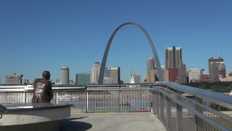 Missouri-St-Louis-arch-and-statue-s