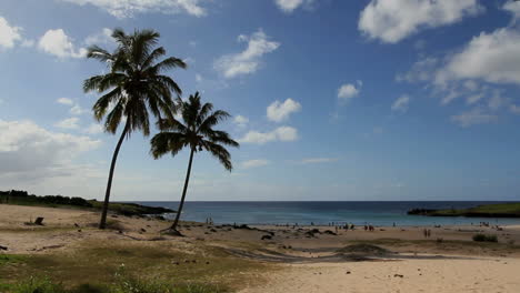 Anakena-Beach-with-palms-Easter-Island