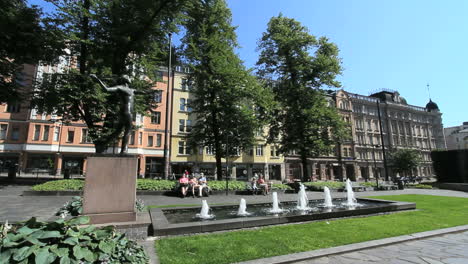 Finland-Helsinki-fountain