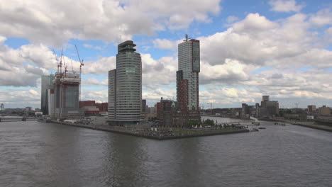 Niederlande-Rotterdam-Gebäude-Am-Zusammenfluss-Der-Maas