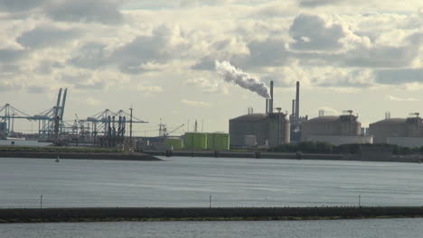 Netherlands-Rotterdam-refinery-smoke-rising-from-cylindrical-tanks-12